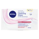 Nivea Daily Essentials 3-in-1 Gentle Facial Cleansing Wipes Dry Skin, 25 Wipes