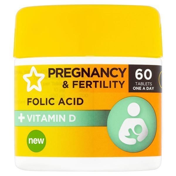 Superdrug Vitamin D & Folic Acid x60