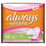Always Ultra Soft & Fit Normal Sanitary Towels x 14