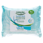 Simple Clear Skin Oil Balancing Cleansing Wipes 25s