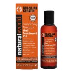 Natural World Brazilian Keratin Smoothing Therapy Hair Treatment Oil 100ml