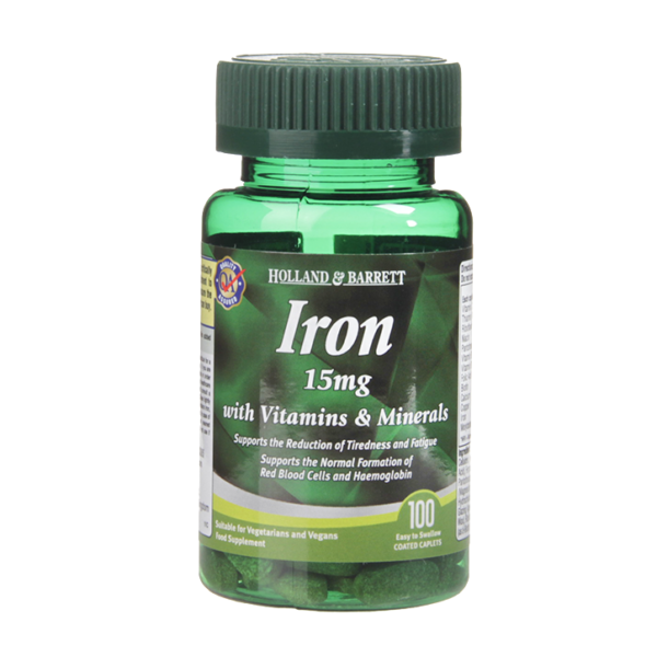 Holland & Barrett Iron 15mg with Vitamins & Minerals 100 Caplets