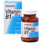 HealthAid Vitamin B1 - Thiamin - 90 x 100mg Vegetarian Tablets