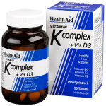 HealthAid Vitamin K Complex + Vit D3 30 Vegetarian Tablets
