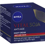 NIVEA Vital Soja Anti-Age Night Face Cream for Mature Skin, 50ml