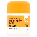 Superdrug Vitamin D With Folic Acid Tablets X 60