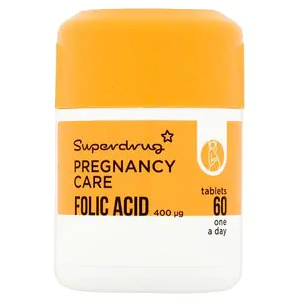 Superdrug Folic Acid 400g Tablets X 60