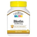 21st Century Biotin 10,000mcg 120 Tablets