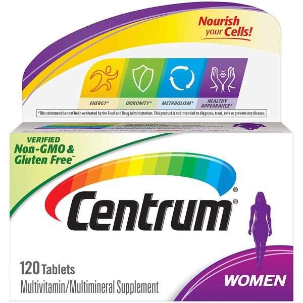 Centrum Women Multivitamin/Multimineral Supplement Vitamin D3 120 Tablets