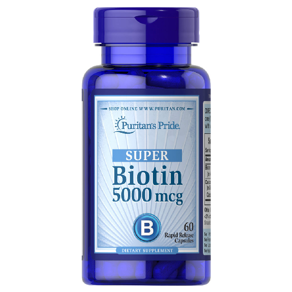 Puritan's Pride Super Biotin 5000mcg 60 Capsules
