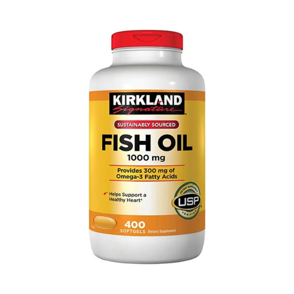 1 (20) Kirkland Signature Fish Oil 1,000mg 400 Softgels - Image 1