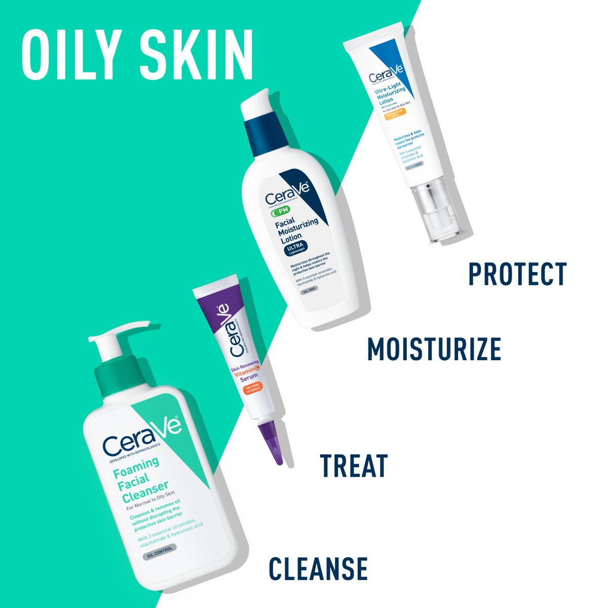 CeraVe Foaming Face Wash Face Cleanser for Normal to Oily Skin 355ml - Image 4