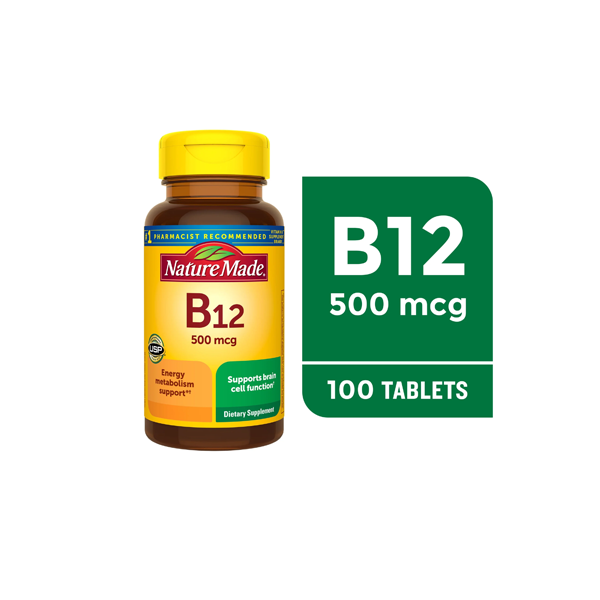 Nature Made Vitamin B12 500mcg 100 Tablets