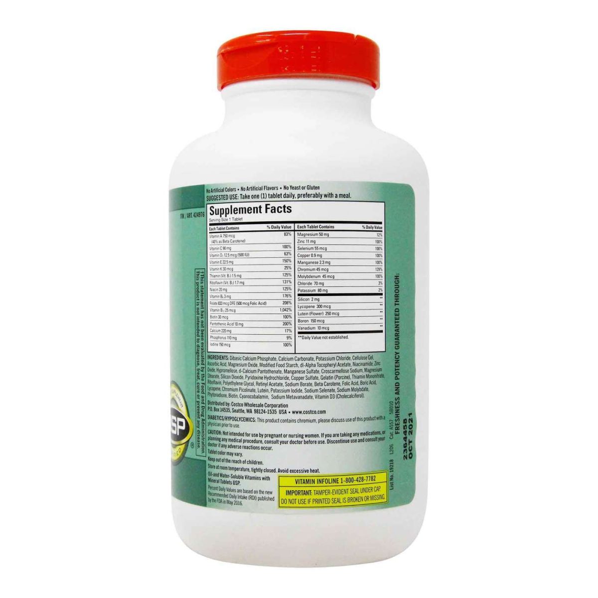 Kirkland Signature Mature Multi 400 Tablets - Image 3