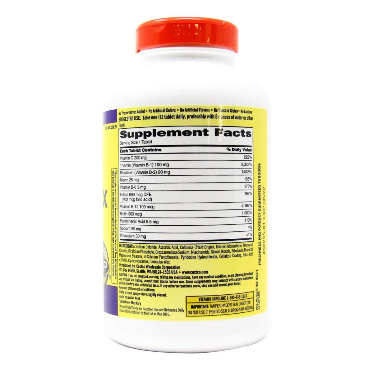 Kirkland Signature Super B-Complex 500 Tablets - Image 3