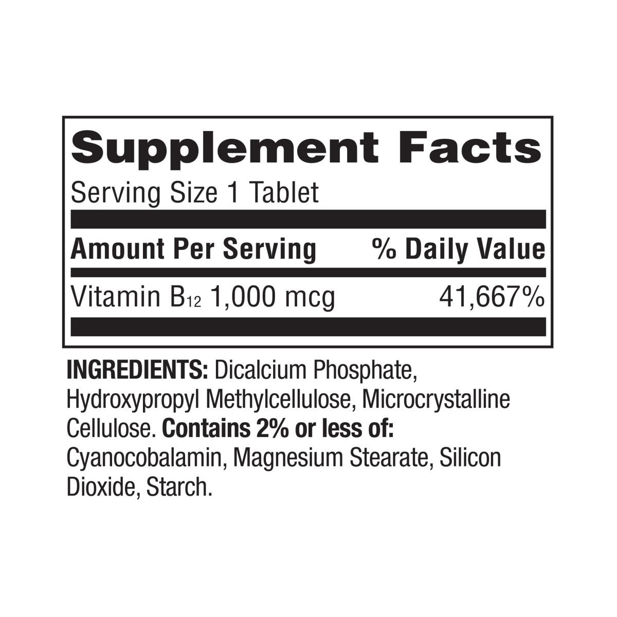 Spring Valley Vitamin B12 Timed Release 1000mcg 60 Tablets - Image 3