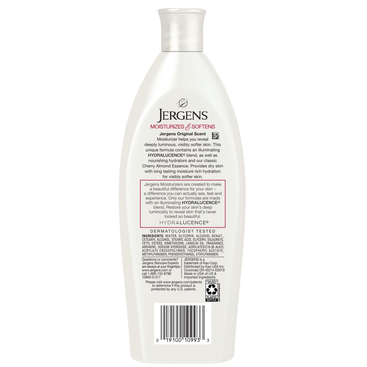Jergens Original Scent Dry Skin Lotion with Cherry Almond Essence 295ml - Image 3