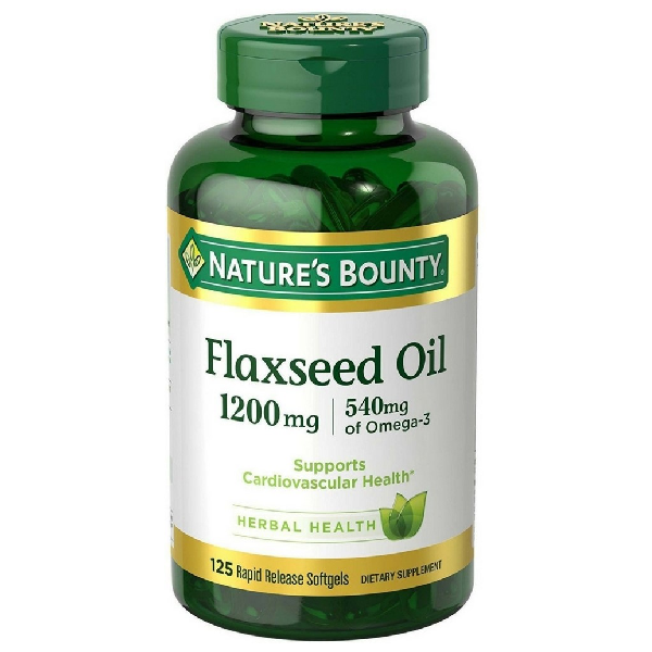 Nature's Bounty Flaxseed Oil 1200mg 125 Softgels