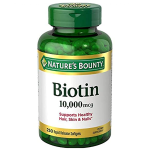 Nature's Bounty Biotin 10,000mcg 250 Softgels