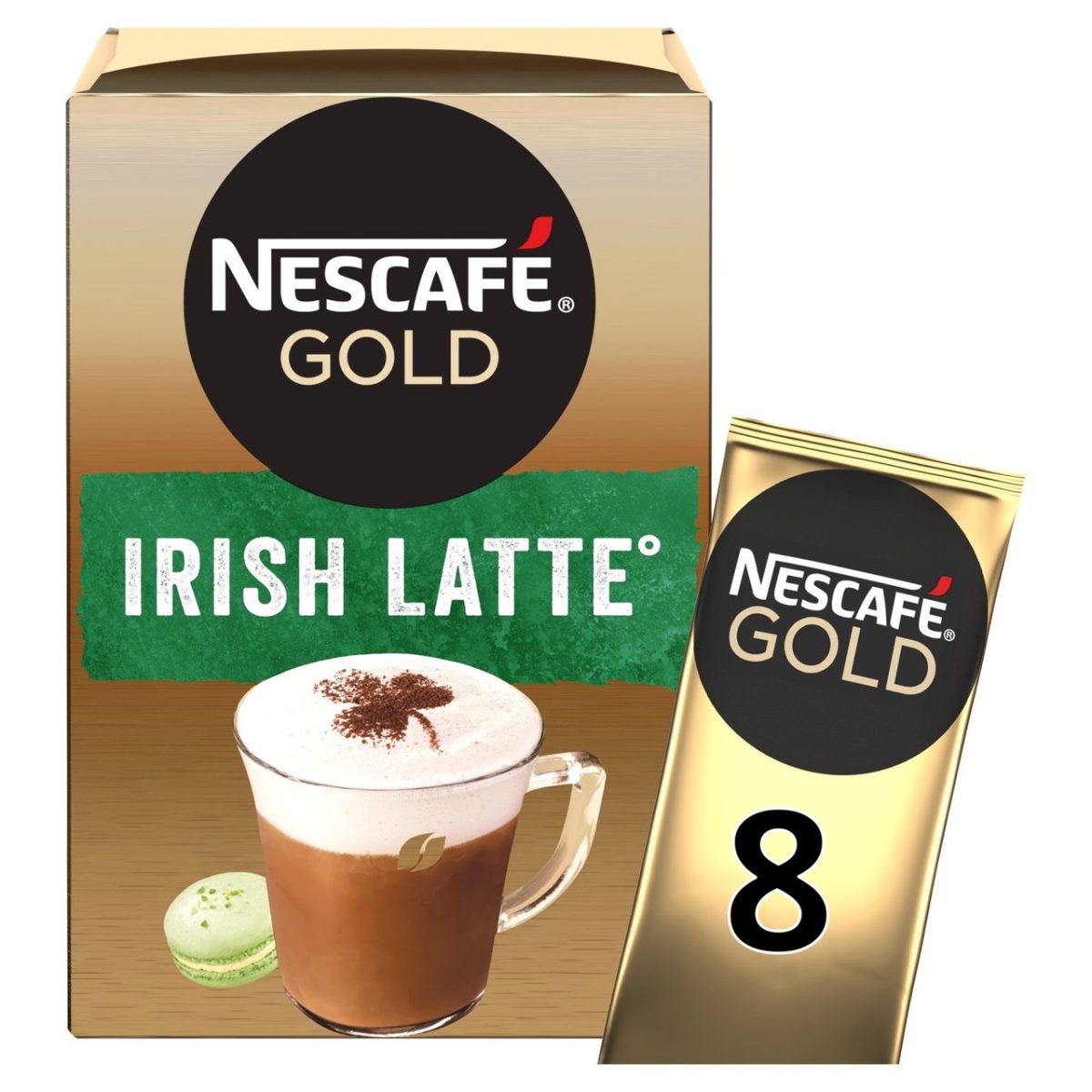 Nescafe Gold Irish Latte Instant Coffee 8 Sachets 176g - Image 2