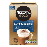 Nescafe Gold Decaffeinated Cappuccino Instant Coffee 8 Sachets 120g