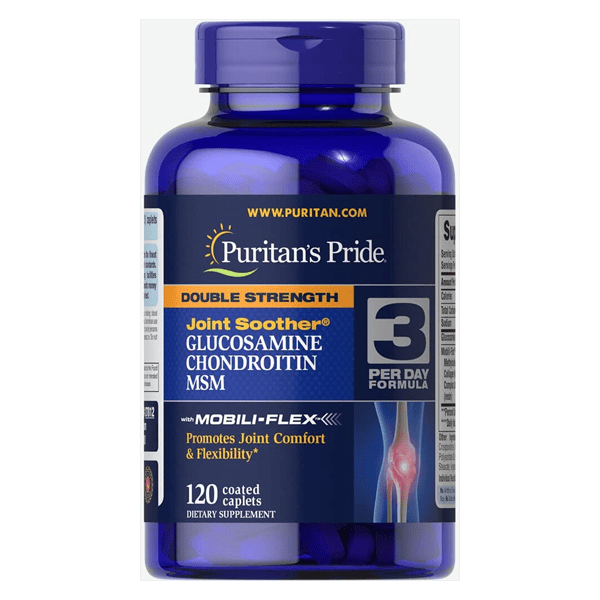 Puritan’s Pride Double Strength Glucosamine, Chondroitin & Msm Joint Soother 120 Tablets
