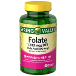 Spring Valley Folate - Folic Acid 800mcg 400 Tablets