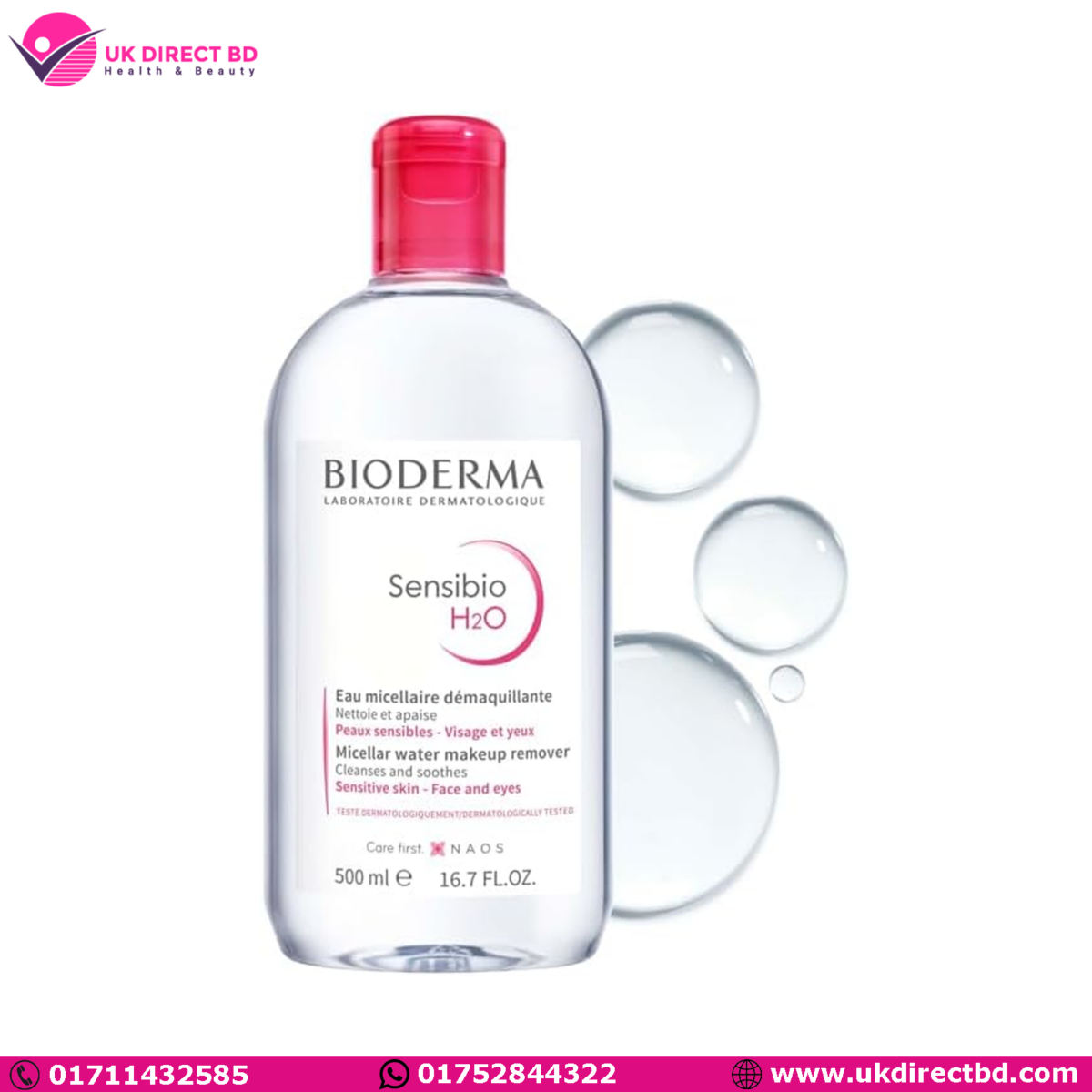 Bioderma Sensibio H2O Micellar Water 500ml - Image 1