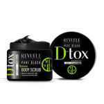Revuele Pure Black D Tox Bamboo Charcoal Volcanic Body Scrub  300ml