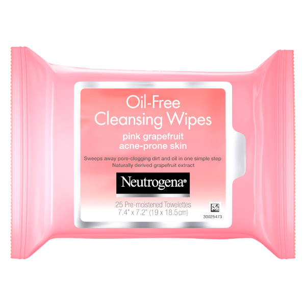 Neutrogena Oil-free Cleansing Wipes Pink Grapefruit 25ct. 6 Per Case
