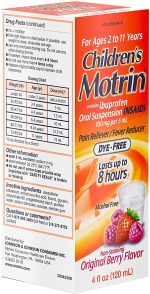 Children's Motrin Oral Suspension Medicine for Kids 100mg Ibuprofen - Image 3