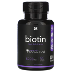 Sports Research Biotin with Coconut Oil 5,000mcg 120 Softgels
