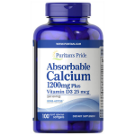 Puritan's Pride Absorbable Calcium 1200 mg with Vitamin D3 1000 IU -100 Softgels