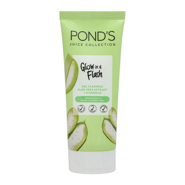 Pond's Juice Collection Glow In A Flash Facial Cleanser With Alow Vera – 90G
