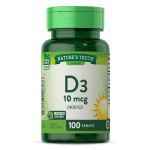 Nature's Truth Vitamin D3 400 IU 10mcg 100 Tablets