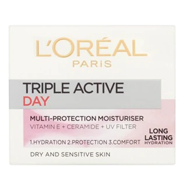 L'Oreal Paris Triple Active Comforting Night Moisturiser Cream For All Skin Types 50ml