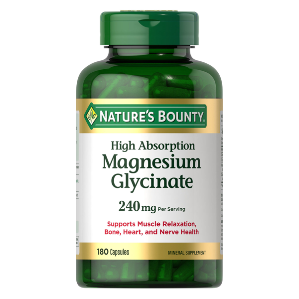 Nature’s Bounty Magnesium Glycinate 240Mg 180 Capsules