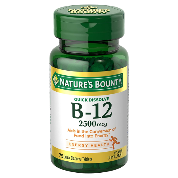 Nature's Bounty Quick Dissolve B-12 2500mcg 75 Tablets