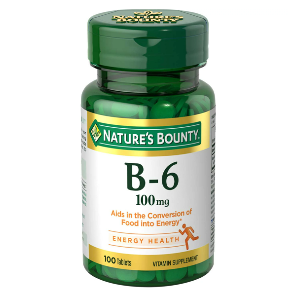 Nature's Bounty Vitamin B-6 100mg 100 Tablets
