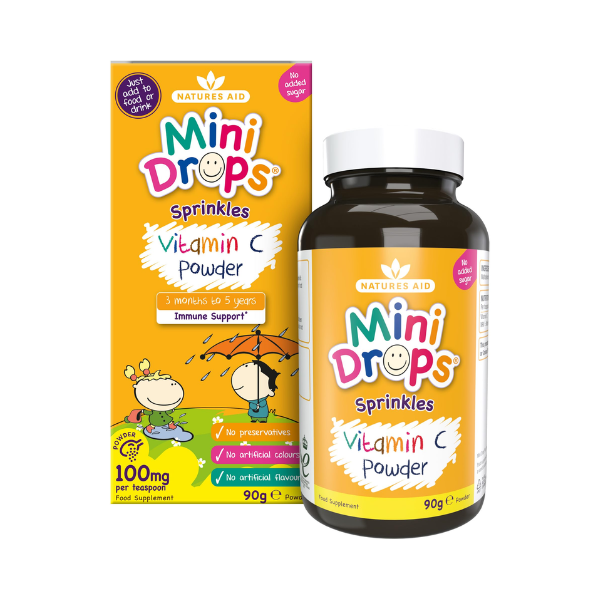 1 (46) Natures Aid Mini Drops Sprinkles Vitamin C Powder 90g - Image 1