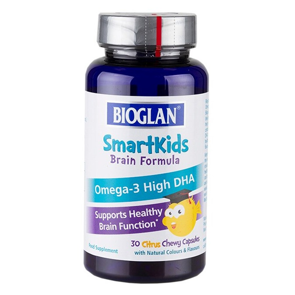 Bioglan SmartKids Brain Formula Omega-3 30 Chewable Capsules