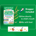 APOKRA Kids Vegan Omega 3 DHA Drops No Fishy Taste 50ml - Image 2