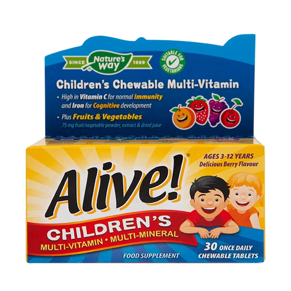 Nature's Way Alive! Children's Chewable Multi-Vitamin 30 Tablets