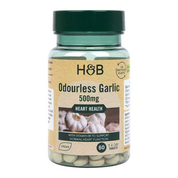 Holland & Barrett Enteric Coated Odourless Garlic 500mg 60 Tablets