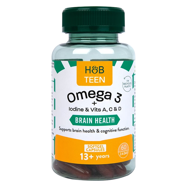 Holland & Barrett Teen Brain Health With Omega 60 Softgel Capsule