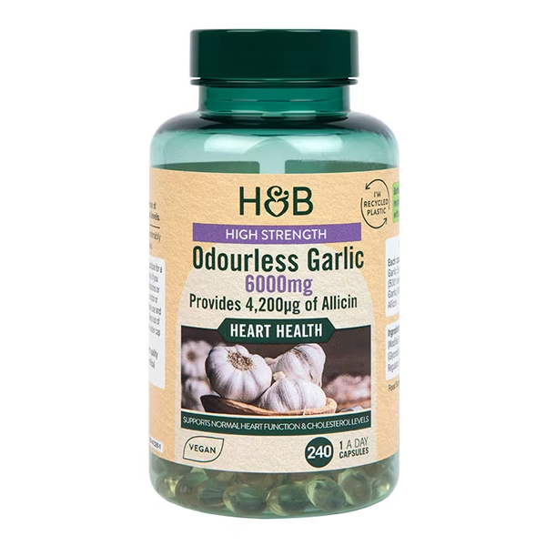 Holland & Barrett Enteric Coated Odourless Garlic 6000mg 240 Capsules