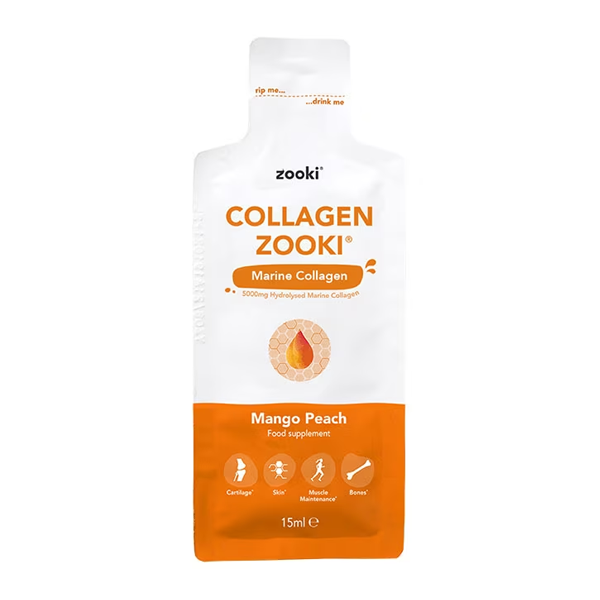 YourZooki 5000mg Hydrolysed Marine Collagen Mango Peach Flavour 15ml Sachet