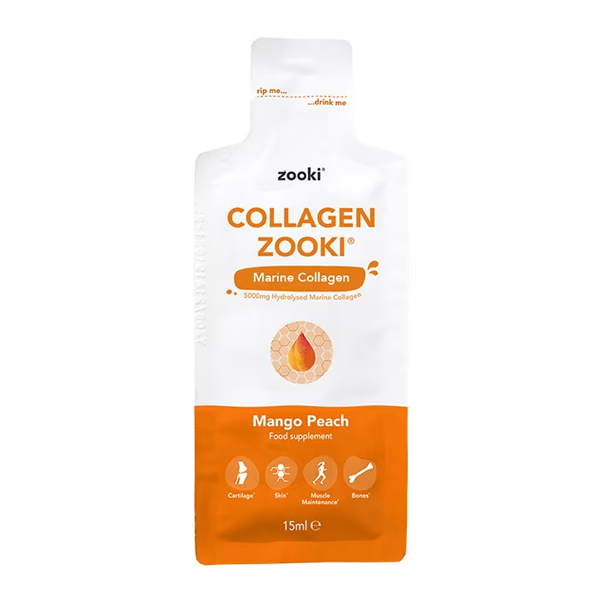YourZooki 5000mg Hydrolysed Marine Collagen Mango Peach Flavour 15ml Sachet