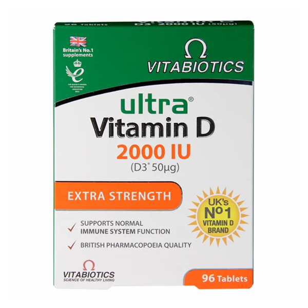 Vitabiotics Ultra Vitamin D 2000 IU Extra Strength 96 Tablets