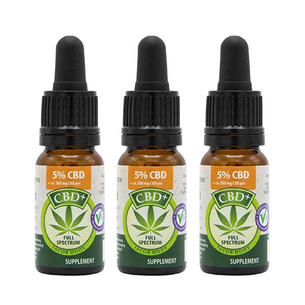 Jacob Hooy 5% CBD Oil 3x10ml Bundle
